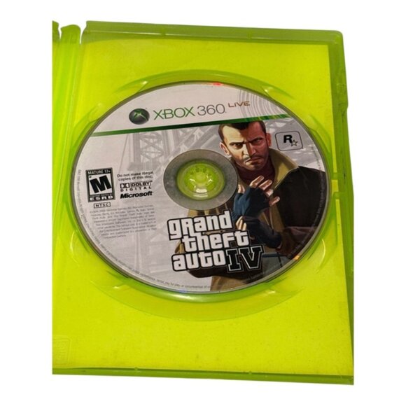 Grand Theft Auto IV Xbox 360 Video Game Complete Case & Disc Rockstar Mature GTA - Picture 8 of 10